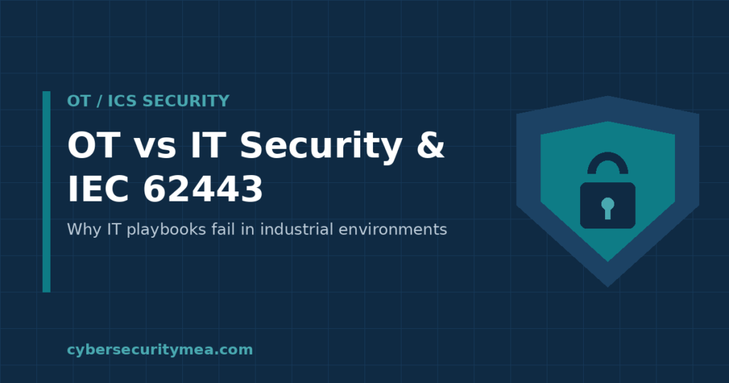 OT vs IT security and IEC 62443 for critical infrastructure — Cybersecurity MEA