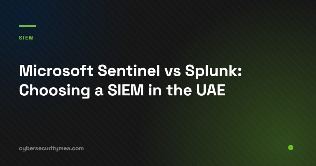 Microsoft Sentinel versus Splunk SIEM comparison for UAE organisations