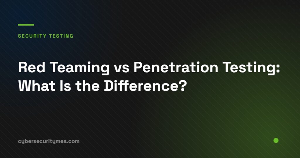 Red teaming versus penetration testing differences in scope objective and detection